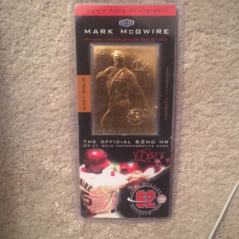 Mark McGwire limited edition baseball card.